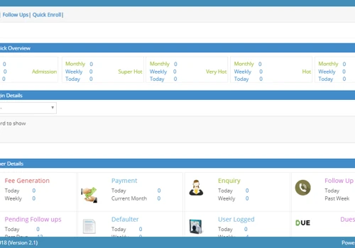 Warals Institute Management Software
