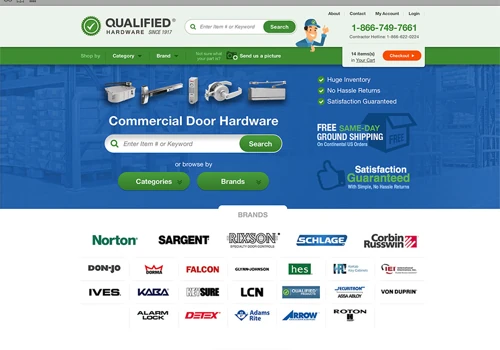 Qualified Hardware -Comercial E-commerce Store