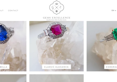 Web design for Gemsexcellence.com
