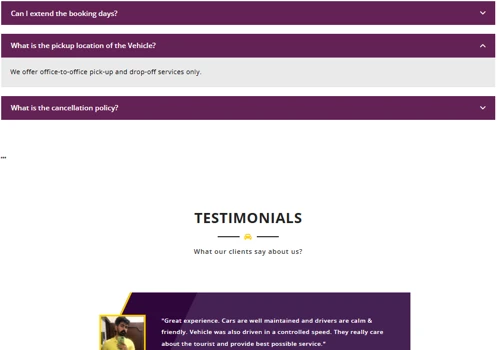 Car rental website