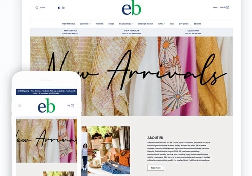 Elizabeth Boutique Custom Site Design