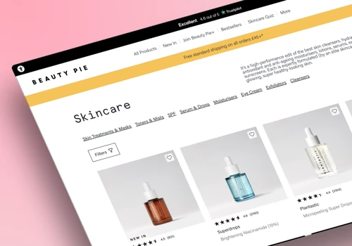 Beauty Pie | E-commerce Luxury Beauty Products