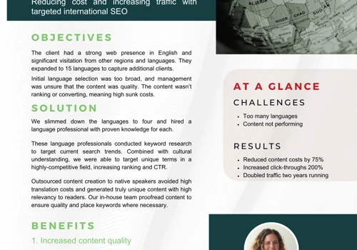 Increased German website traffic by 200%