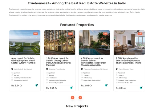 Real estate property listings platform.