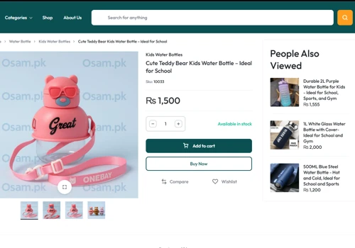 Water Bottle Ecommerce Store