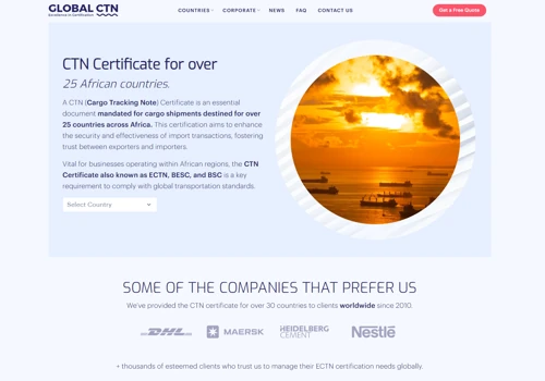 Globalctn Website Design