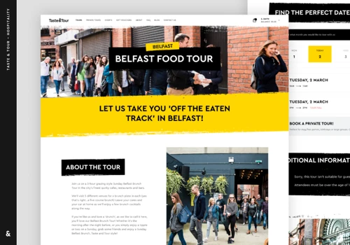 Food Tours - Hospitality Website