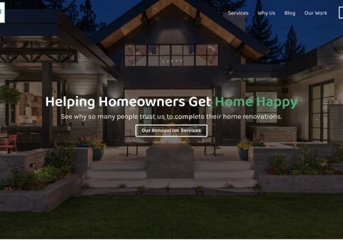 Website Design For Home Renovation Contractor