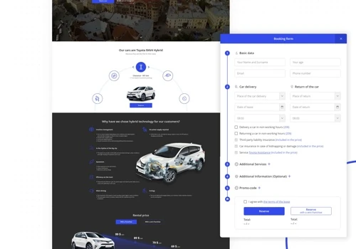 Web Design for Car Rental Company