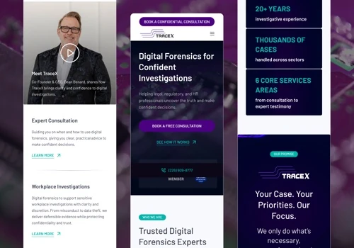 Website Redesign for a Forensics Firm