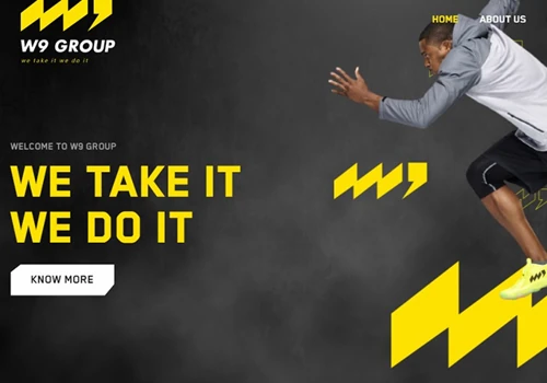 Product Show Case Website for W9 Sports Equipment Trading