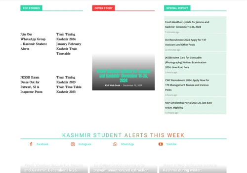 Comprehensive Student Resource Platform for Kashmi