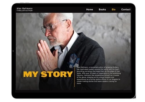 Website for a Thriller Author