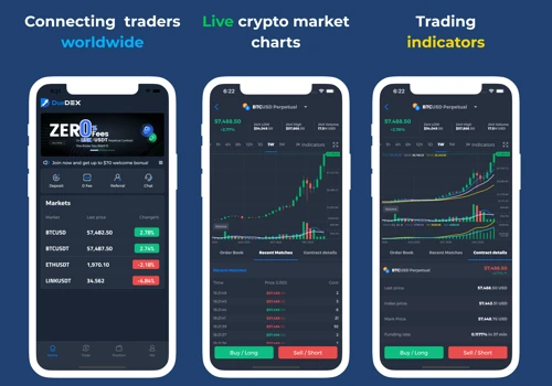 DueDEX - Crypto Exchange iOS and Android App