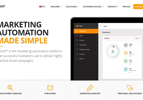 Forfront Ltd - e-shot website and CMS
