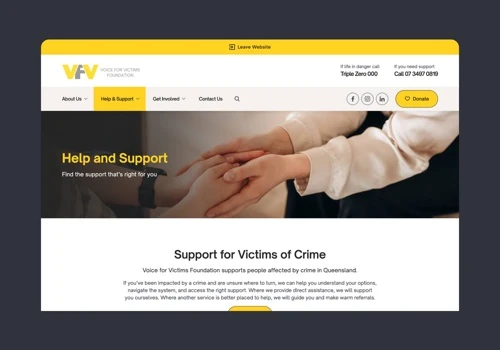 A Support Hub Built for Voice for Victims