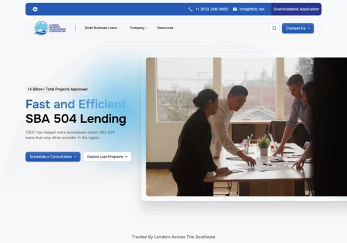 Redesigned Website for Small Business Loan Provide