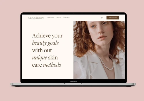Custom Website and Branding for Skincare Spa located in Seatlle, WA.