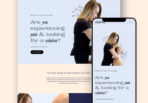 Custom Website and Branding for Professional Massage Therapist located in New York