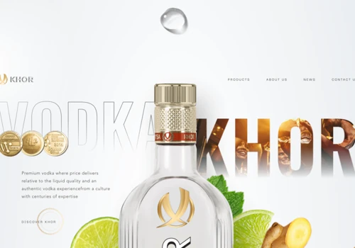 Vodka brand web design