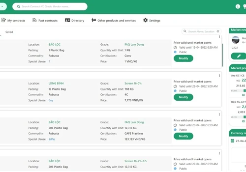 Custom Coffee Procurement Marketplace