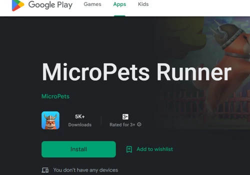 MicroPets Runner (Blockchain-based P2E Game)