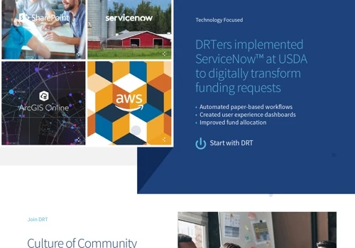 DRT Strategies Government Contractor Web Design