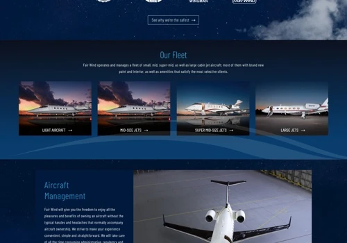 Fair Wind Aviation Web Design