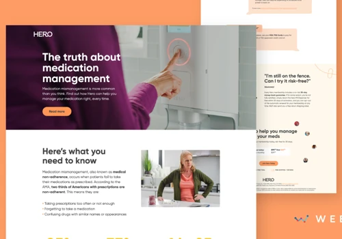 Landing Page Design for Hero Health