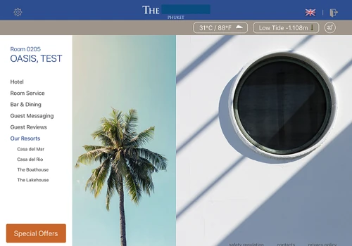 iPad React Native App for Hotel and Restaurant