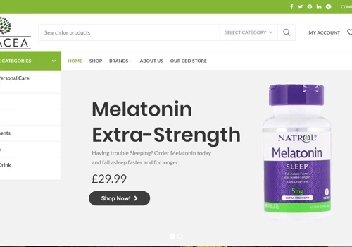 PanaceaOnline eCommerce site