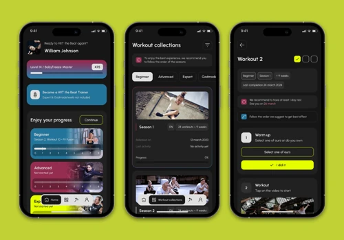 Hiit the Beat - Fitness Mobile app (Flutterflow)