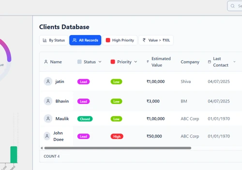 Sales CRM Dashboard (MERN Stack)