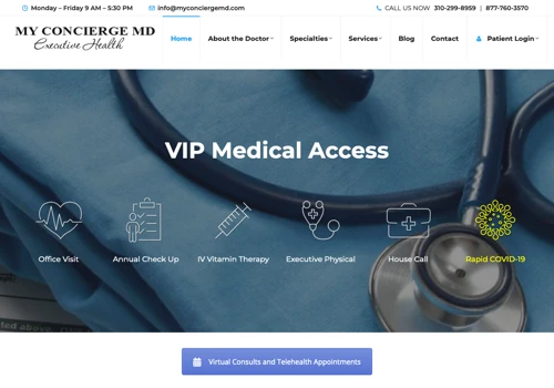 MyConciergeMD Website Design & Development
