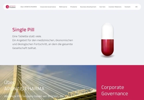 Relaunch website for a pharma company