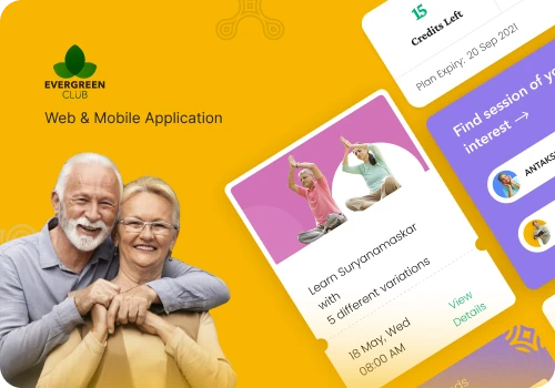 Event booking app - Evergreen club