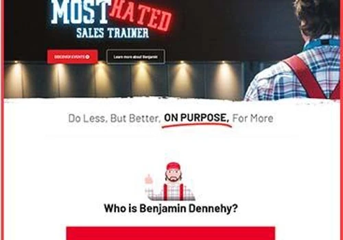 New Website & Content for Sales Trainer Benjamin