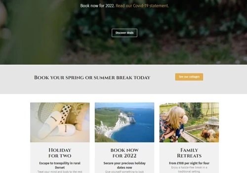 New Web Design For Luxury Cottage Company Upton