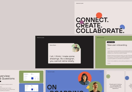 Presentation template & mascot illustrations