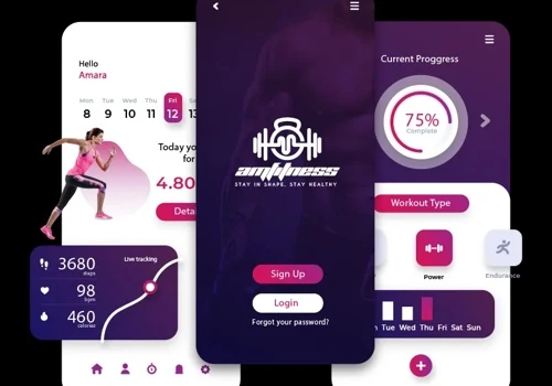 AM Fitness App UI/UX Design