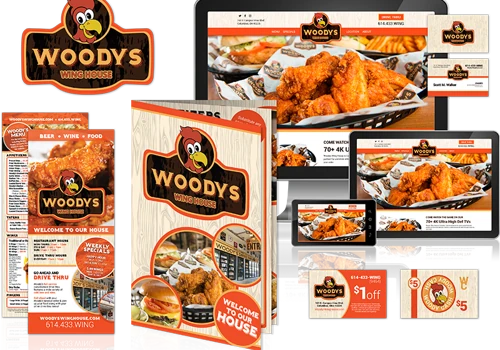 Woody's Wing House Restaurant Brand & Web Design
