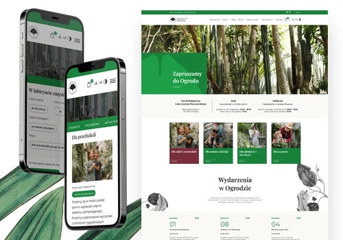 Warsaw Botanic Garden custum WordPress website