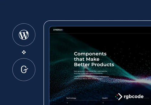 Synergio - WordPress website and QR custom feature