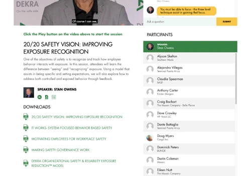 DEKRA: SAFETY IN ACTION CONFERENCE