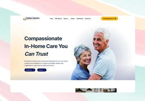 Home Care Website Design for Golden Solution