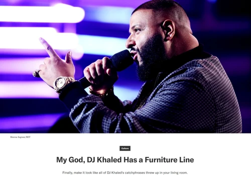 Advertising&Marketing for DJKhaled Furniture launc