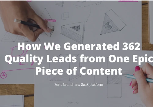 How we generated 362 quality leads in six months