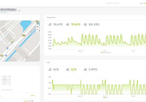 Web & mobile app for IoT startup