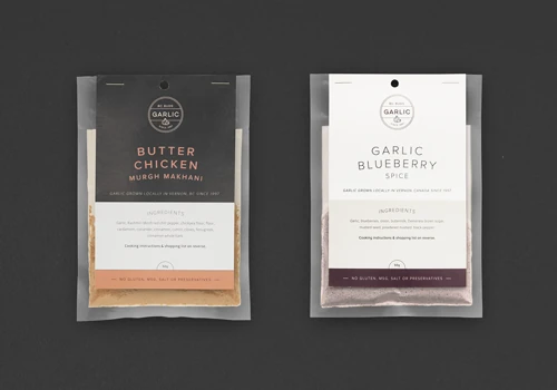 BC Buds Garlic Labels & Packaging Design