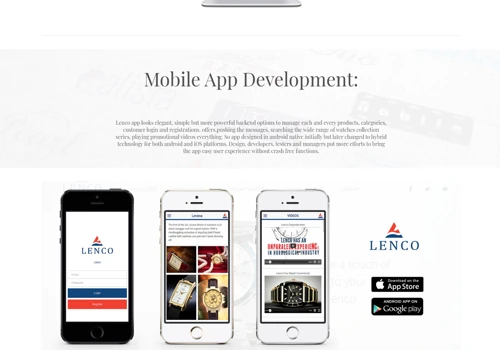 Lenco Web UIUX and App Development
